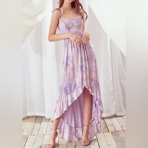 Tie-Dye High-Low Dress